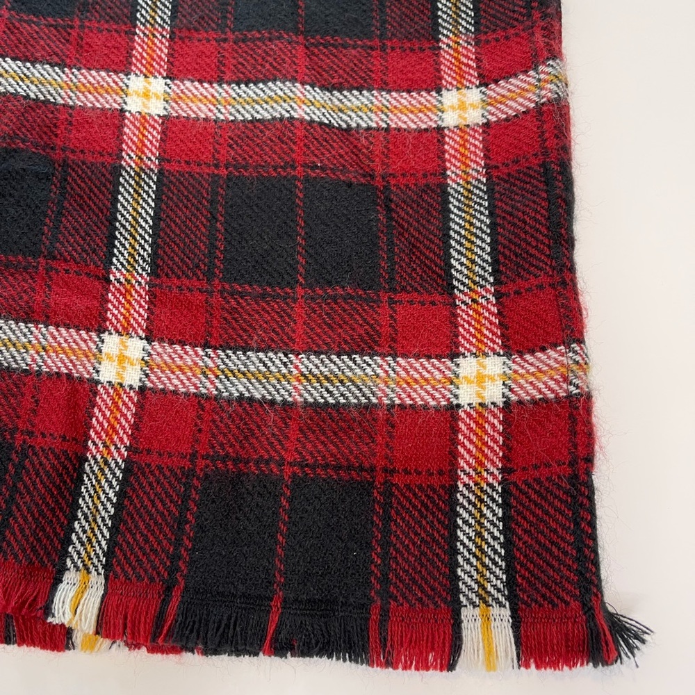 LOFT Poncho Wrap Red and Black Plaid NWT Women’s Size XS/S - Picture 7 of 8